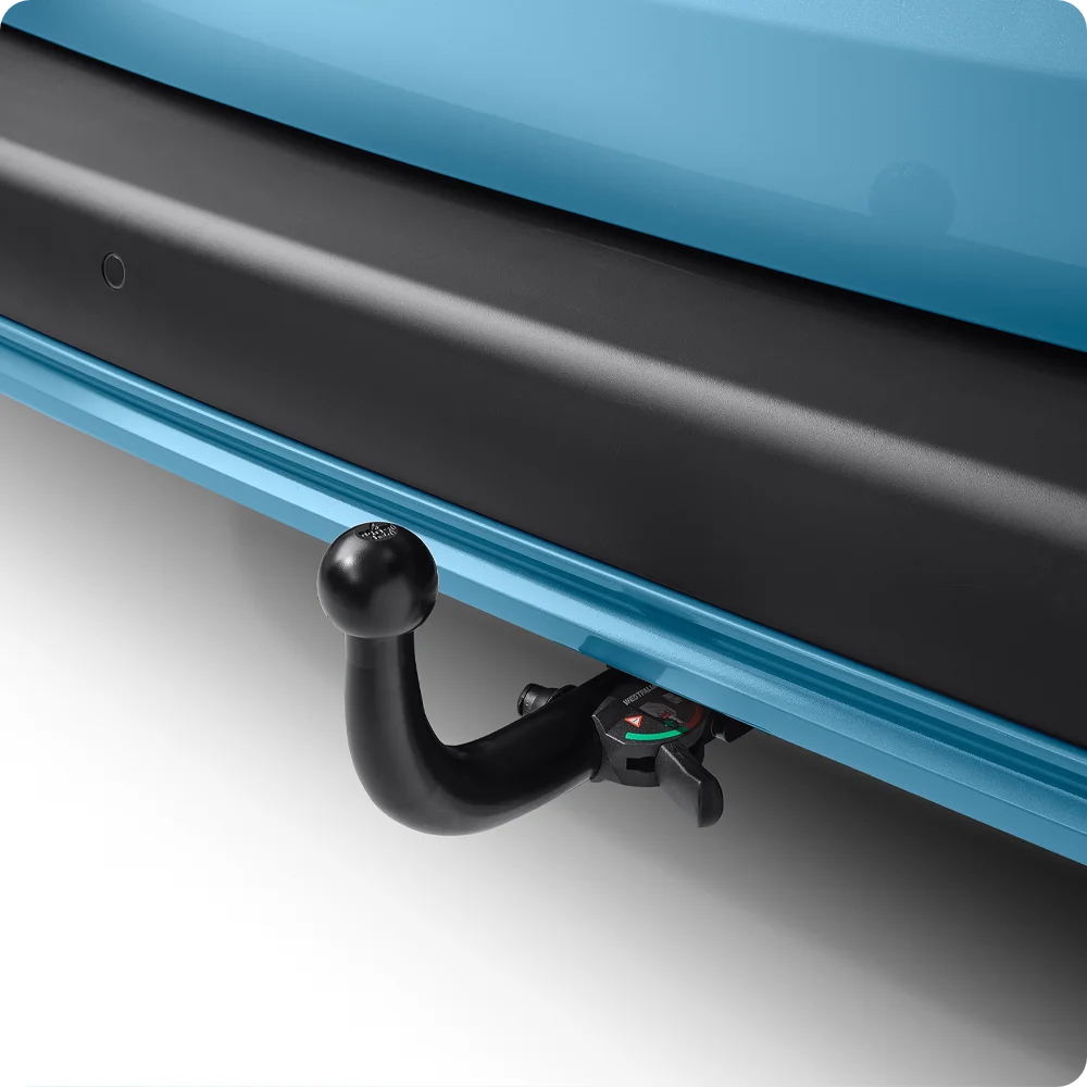 Trekstangdetails op Berlingo benadrukken trekcapaciteit, duurzaamheid, veiligheid en verbeterde veelzijdigheid voor actief gebruik